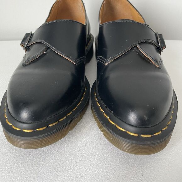 Dr. Martens Agnes Slip On Oxfords Black Leather Mary Jane Shoes Women's Size 10 - Picture 5 of 16